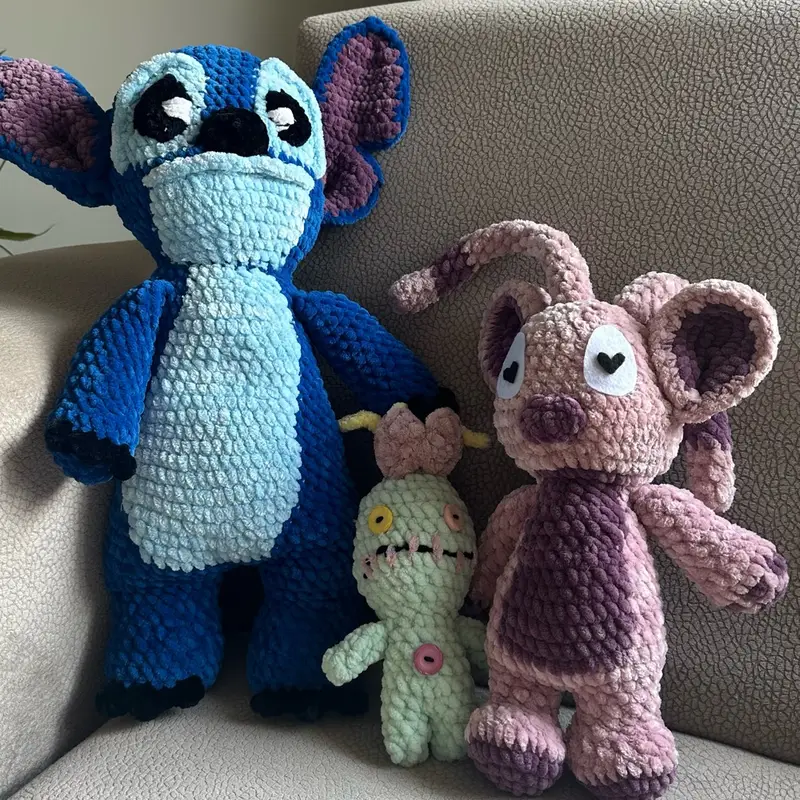 Stitch ve arkadaşları – Amigurumi bebek ve karakter modeli, @birfincan_ilmek
