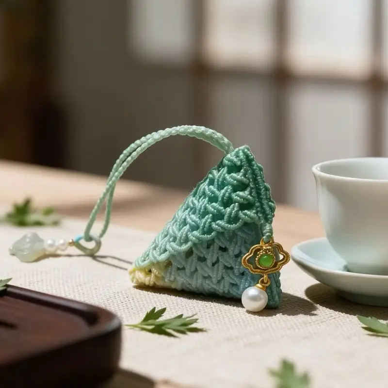 Gradient Green Braided Scented Zongzi – Makrome modeli, @Danjewel