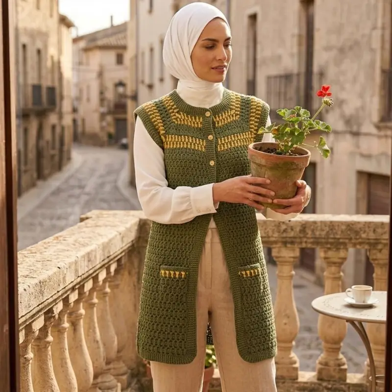 Cok tatlı bir yelek oldu – Örgü yelek ve hırka modeli, @sema01