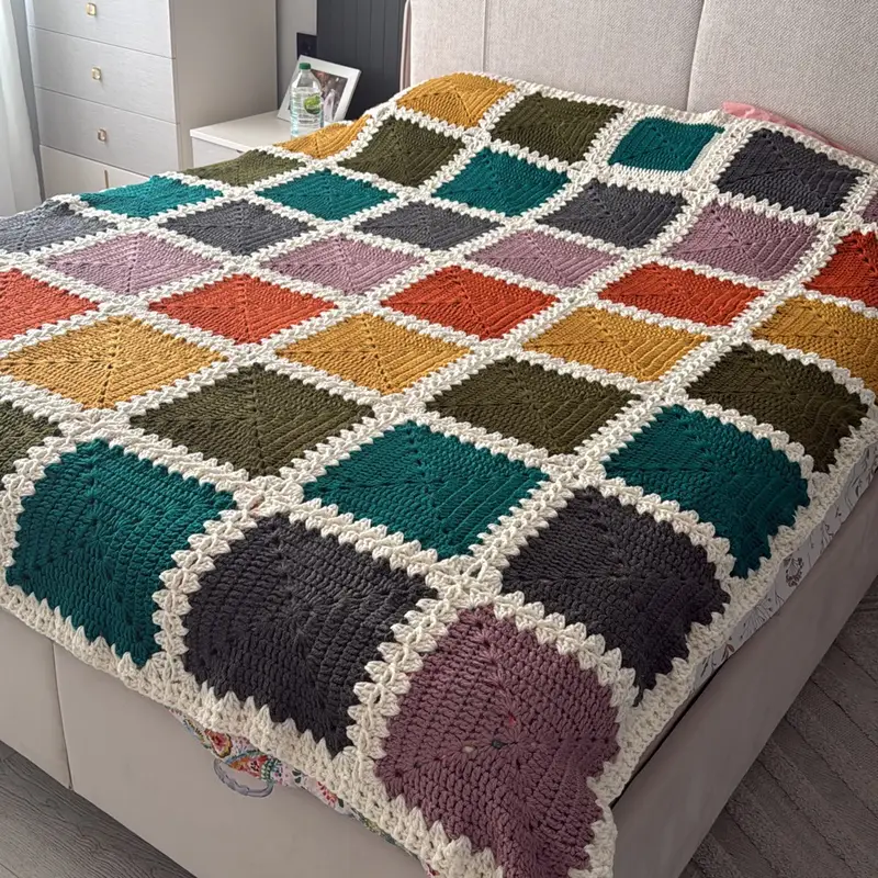 Yatak örtüsü – Örgü battaniye ve motif modeli, @orenmadam