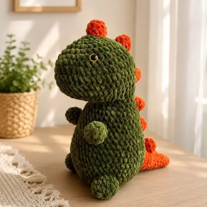 Dinozor – Amigurumi hayvan modeli, @7vf5swf5sw