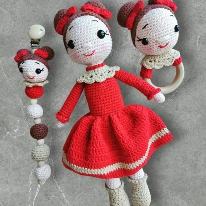 Amigurami Şirin bebek seti – Amigurumi çıngırak ve uyku arkadaşı modeli, @morpembesanat