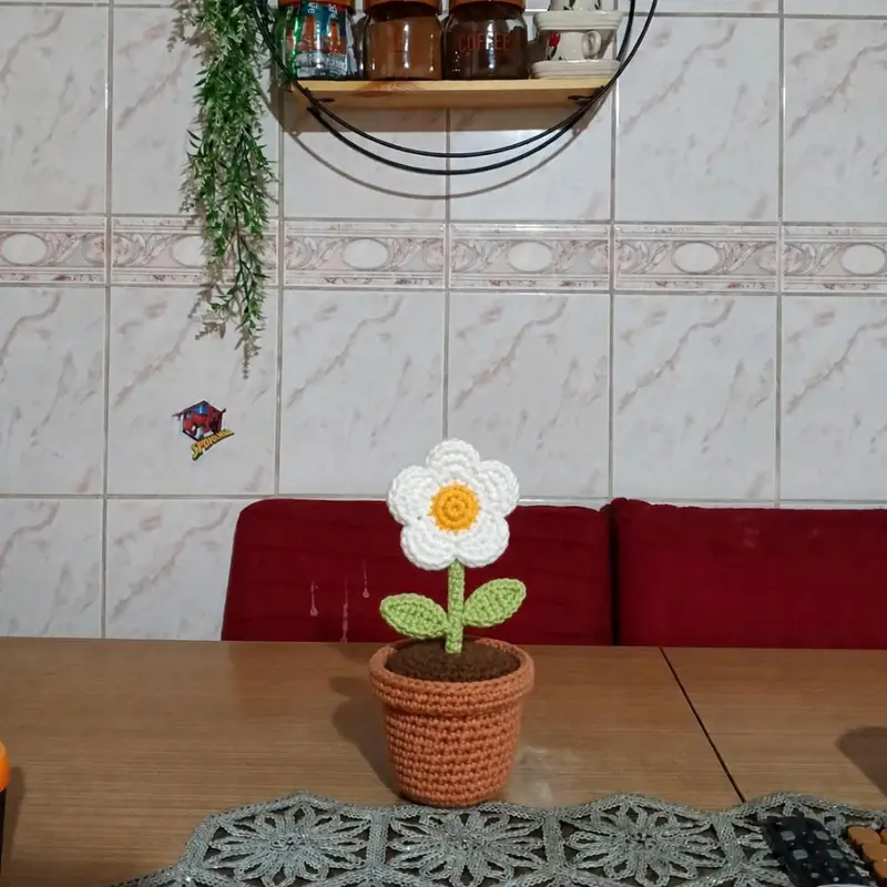 Amigurami çiçek – Örgü ev dekoru ve çiçek modeli, @aasafbuglem