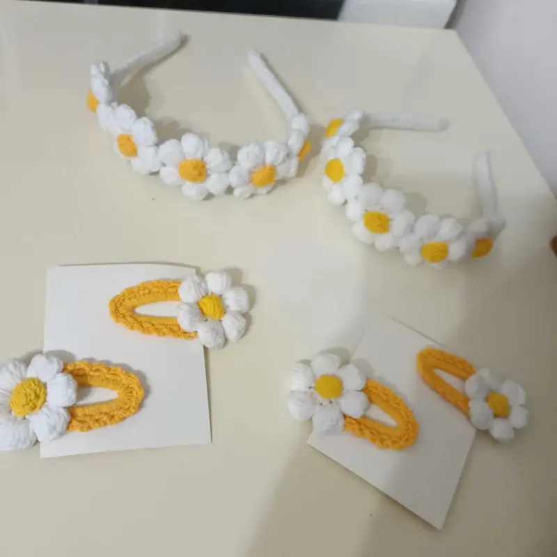 Taç toka set – Örgü toka ve saç bandı modeli, @hayalceaksesur