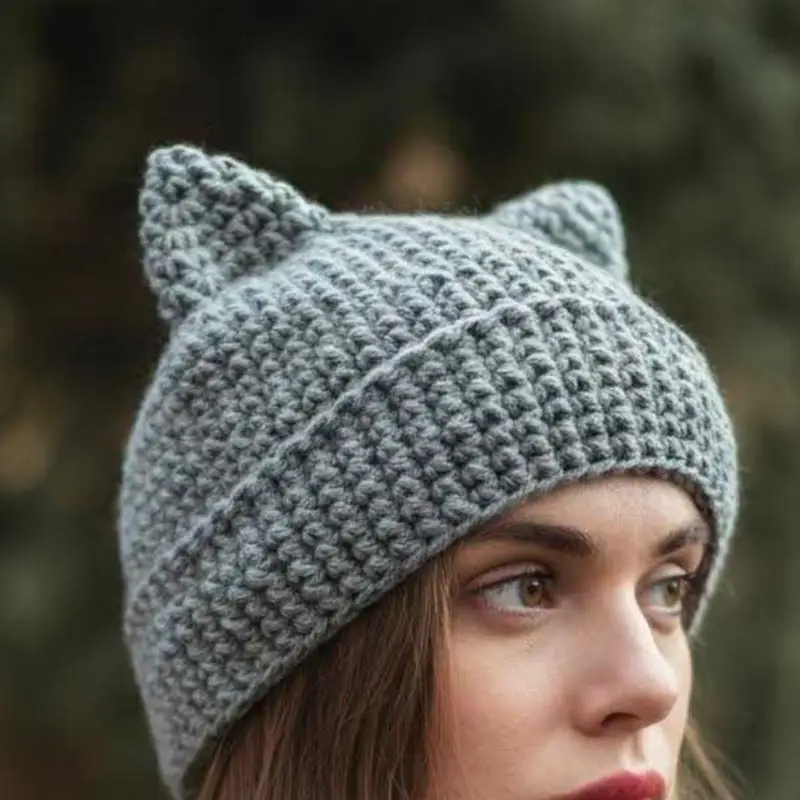 Kedi kulağı bere – Örgü bere ve şapka modeli, @kitty24