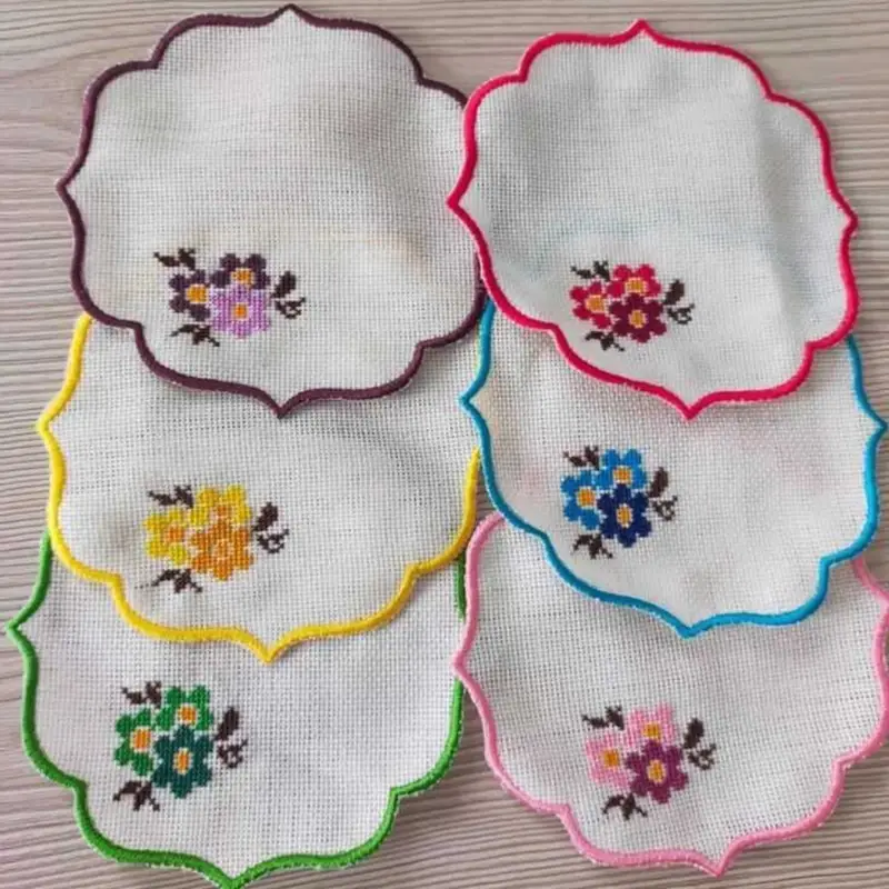 Etamin (kanaviçe) – Etamin örtü ve bohça modeli, @esrasen99